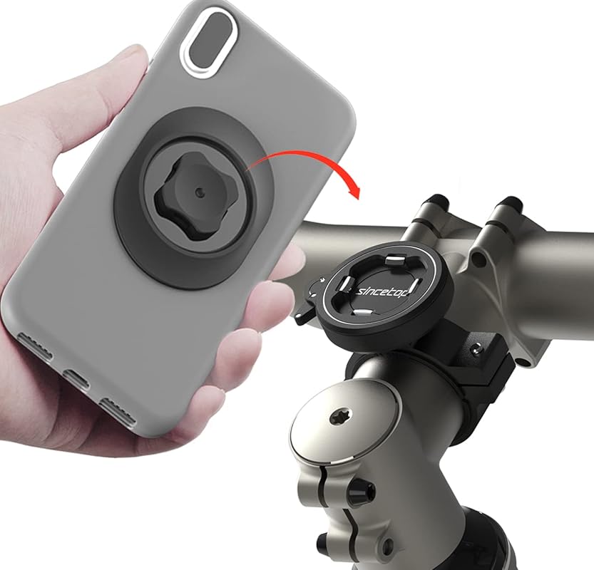 sincetop Bike Phone Mount Quick Release Aluminum Stem Holder for MTB R