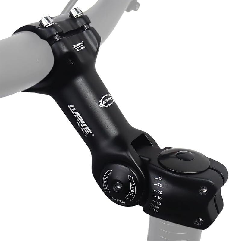 Wake Adjustable Bike Stem 0-60° 90/110/130mm for Mountain, Road & BMX 