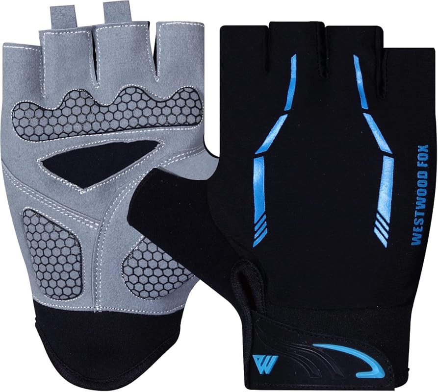 WESTWOOD FOX Half-Finger Padded MTB Gloves for Unisex Biking and Hikin