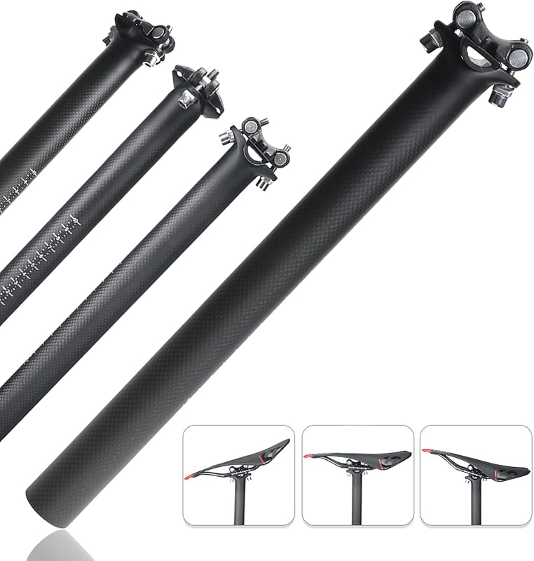 Ultralight Carbon Fiber Seatpost 27.2/31.6 for Mountain Road Bikes MTB