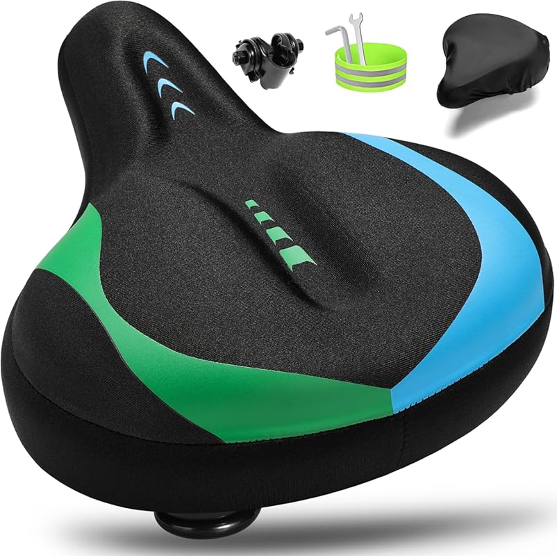 Oversized Comfort Bike Seat for Men & Women – Gel Padded, Fits Peloton