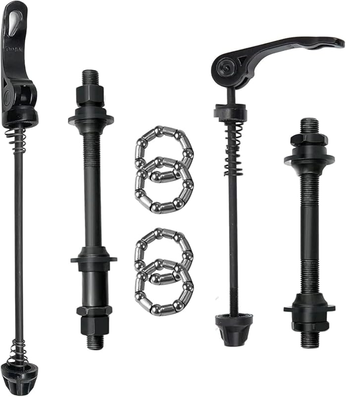MTB Quick Release Hub Set, 1 Pair Hollow Shaft Axles for Road/Mountain
