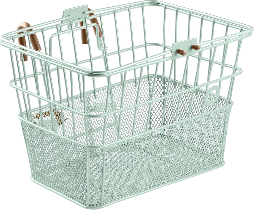 Retrospec Apollo Detachable Steel Half-Mesh Front Bike Basket with Hoo