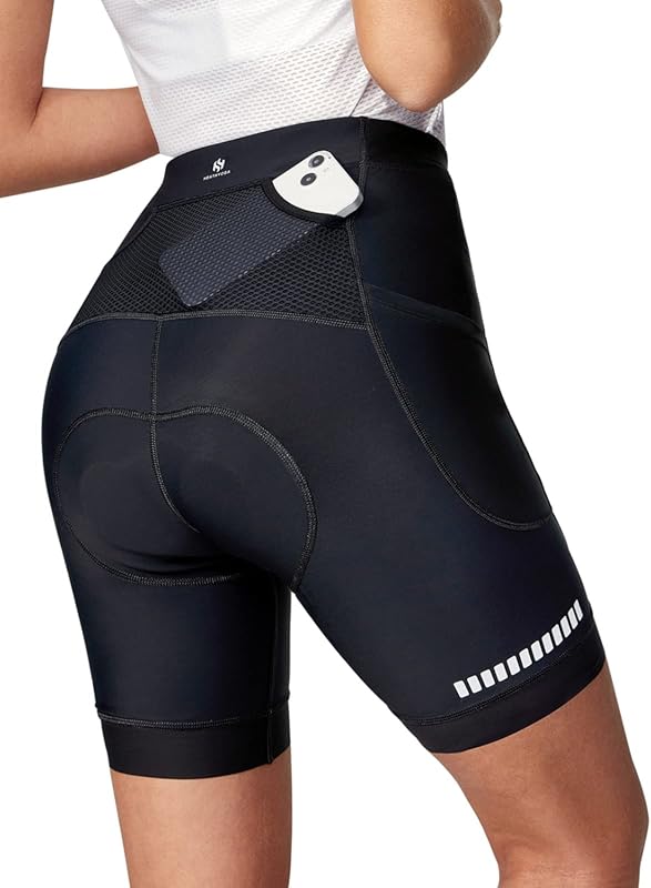 Heathyoga Women's 4D Padded Bike Shorts – Comfortable Cycling Shorts w