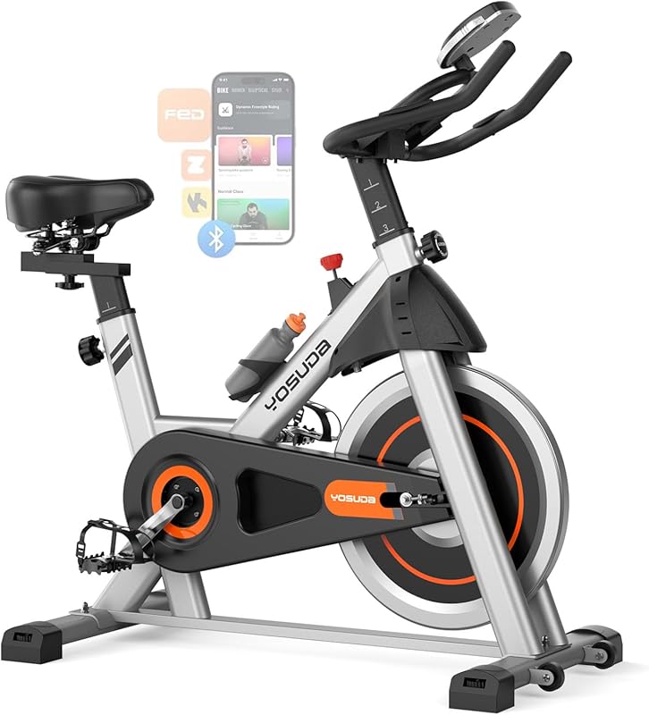 YOSUDA Magnetic Indoor Cycling Bike with 300 lb Capacity, Low Noise, T