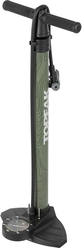 Topeak JoeBlow Mountain II Floor Pump – High-Volume Steel Barrel, Twin