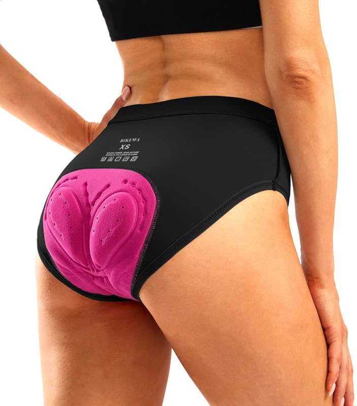 Bikewa Women's 4D Padded Bike Underwear – Lightweight Cycling Briefs f