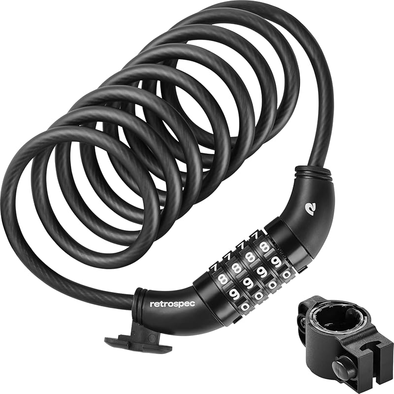 Grizzly Plus Integrated Combo Cable Bike Lock – 12mm Thick