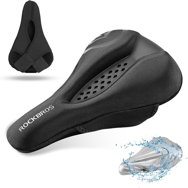 ROCKBROS Gel Padded Bike Seat Cover Compatible with Peloton & Indoor/O