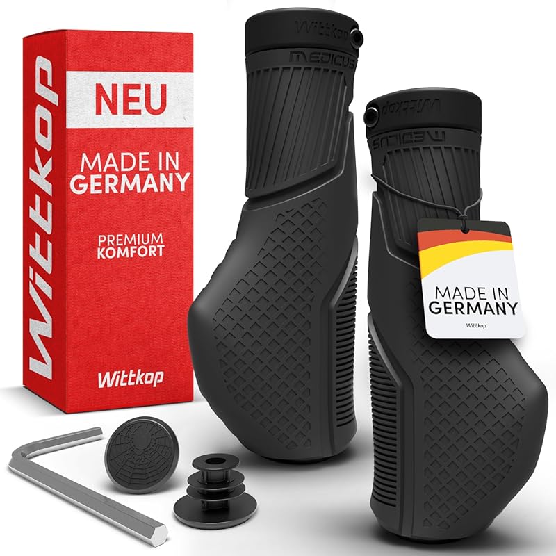 Wittkop 3-Zone Ergonomic Non-Slip German-Made Bike Grips with EFC Comf