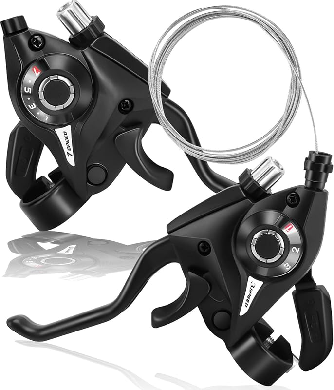 21-Speed 3x7 Shifter Brake Lever Set for Mountain, Road & MTB Bicycles