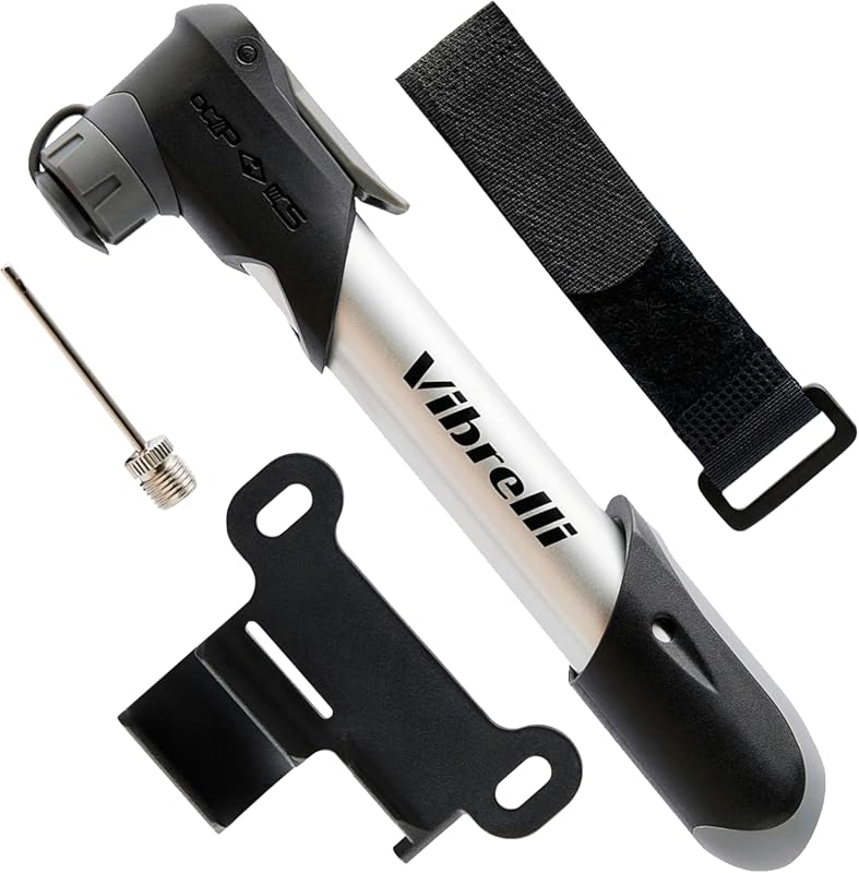 Vibrelli Mini Tire Pump, 120 PSI No Valve Change Needed for Road & MTB