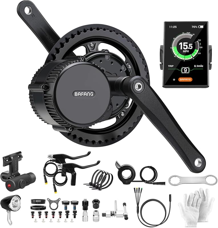 BAFANG 48V 750W Mid-Drive Electric Bike Conversion Kit with 44T Chainr