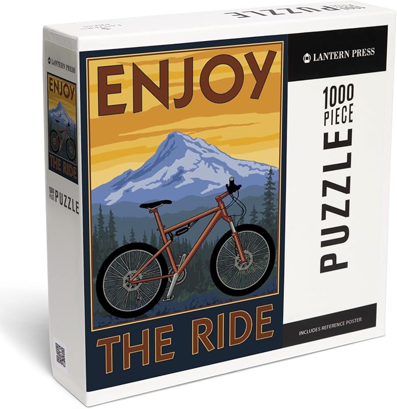 Lantern Press Enjoy the Ride Mountain Bike Jigsaw Puzzle – 1000 Pieces