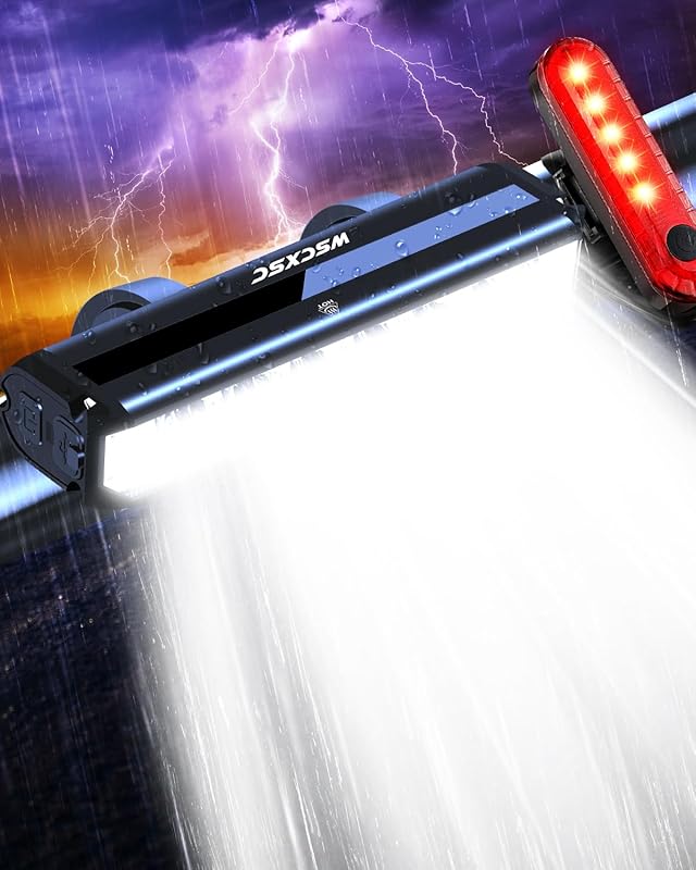 USB-C Rechargeable Bright Bike Headlight – Waterproof LED Light Set fo