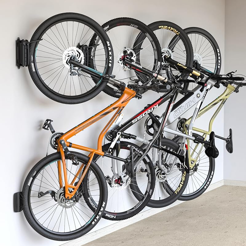 Swivel Vertical Bike Hanger for Garage, Holds 66Lbs, Space-Saving Stur