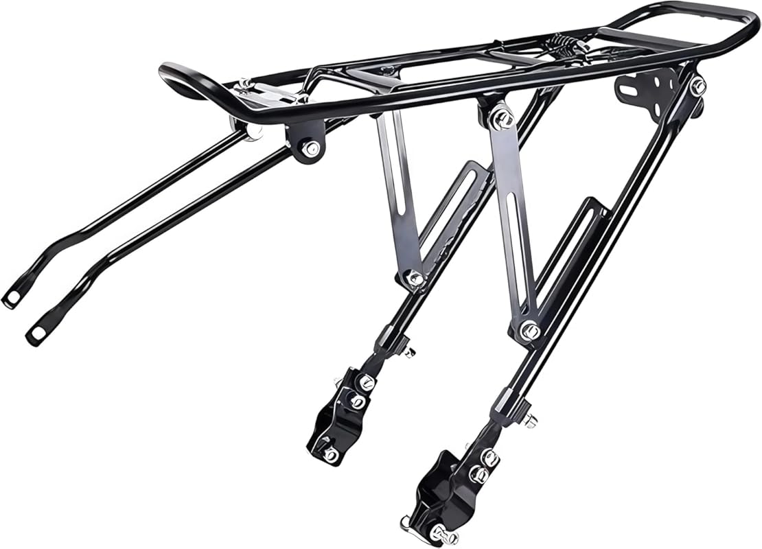 2025 Upgraded ZTZ Quick Release Cargo Rack for Most Bikes, 110–165 lbs