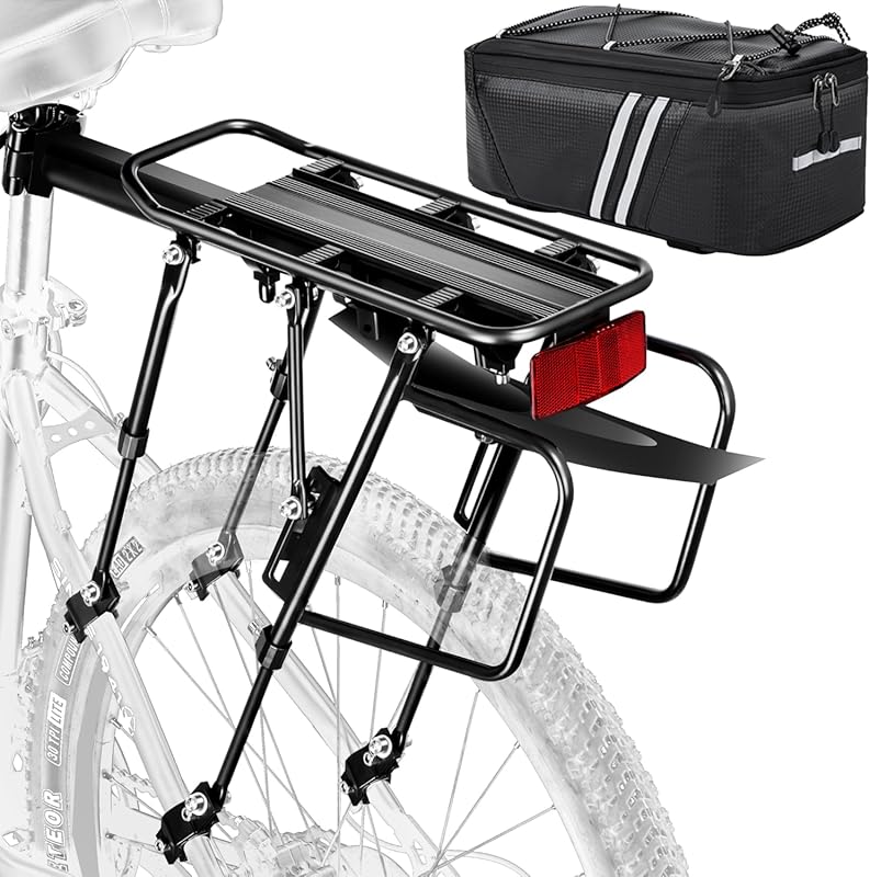 YONTUO Rear Bike Rack, 310LB Capacity w/ Solid Bearings & Reflective F
