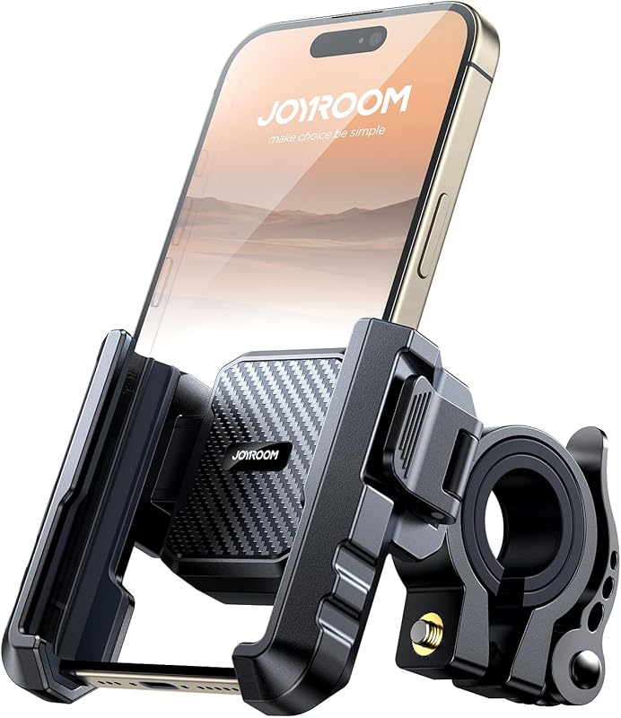 JOYROOM Motorcycle Bike Phone Holder – Silicone Wrapped, Camera Friend
