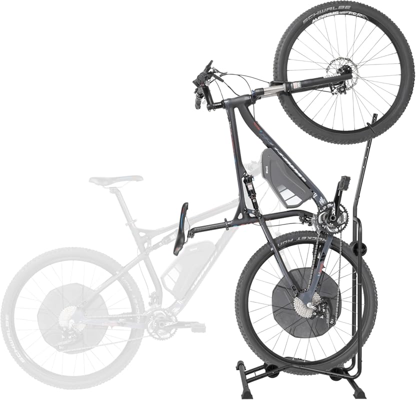 CyclingDeal Adjustable Upright Bike Storage Rack for MTB & Road Bikes