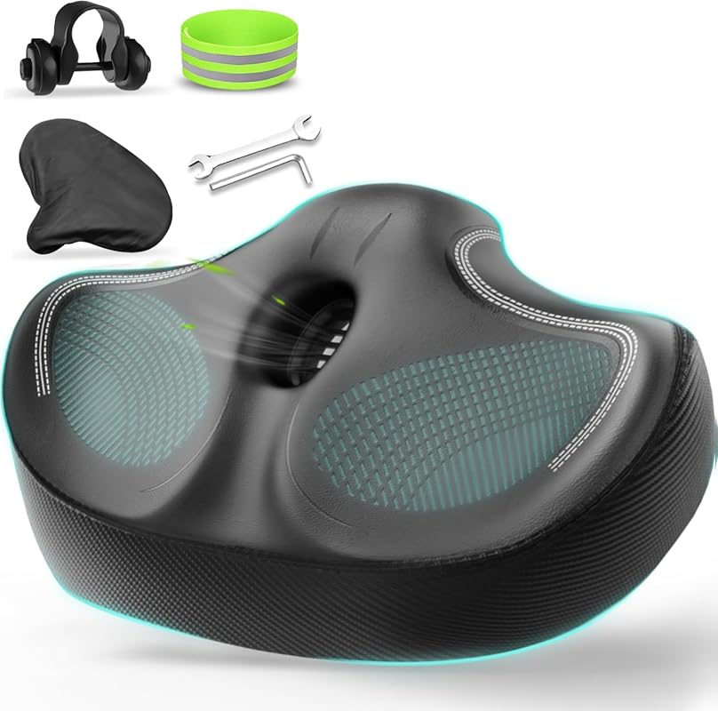 YODOTE Oversized Noseless Comfort Bike Seat with Memory Foam for Men &