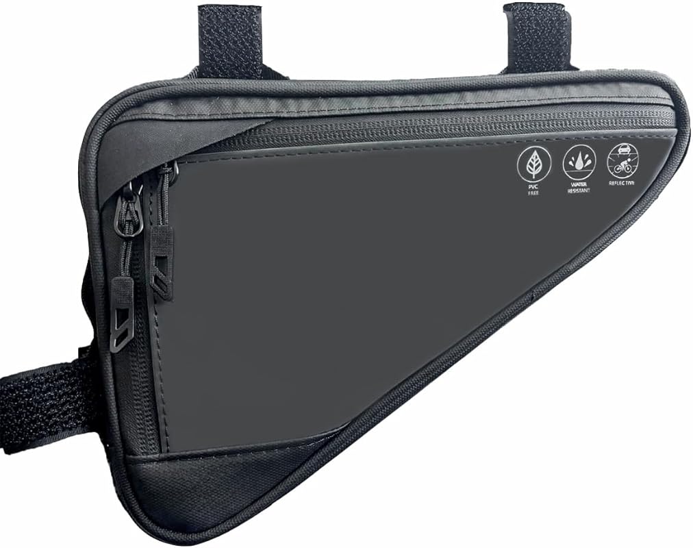 Water Resistant 2L Bike Frame Bag with Dual Side Pockets