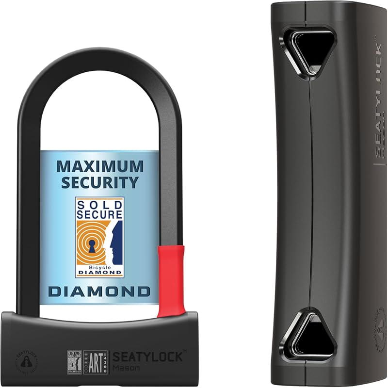 Seatylock Mason Heavy Duty U Lock with Patented Anti-Theft Diamond Sec