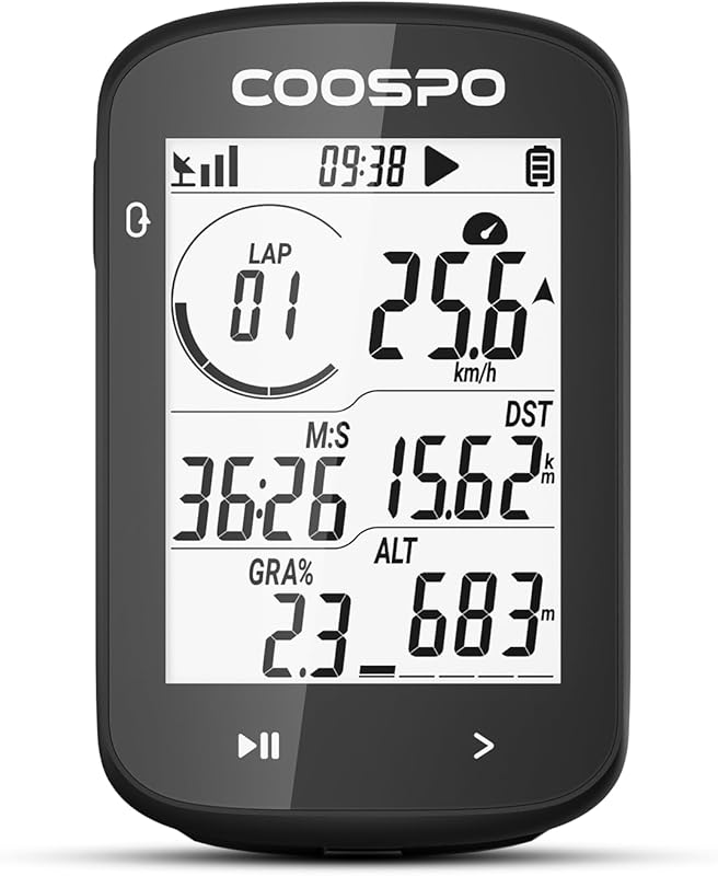 COOSPO CS300 GPS Bike Computer Wireless Cycling Computer with 2.6 Auto