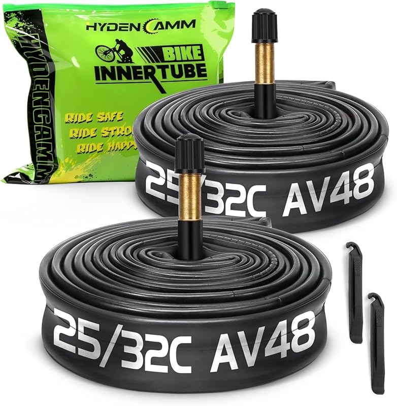 2 Pack 700x25C-32C Butyl Road Bike Tube with Levers