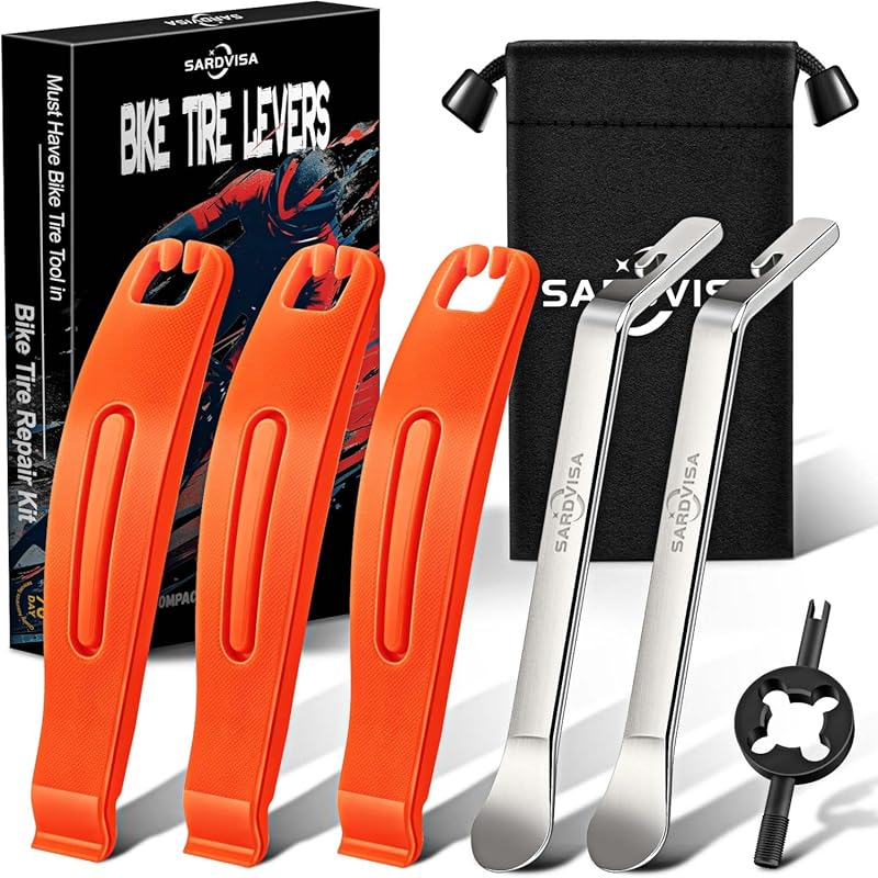 SARDVISA Ultra Strong Stainless Steel Tire Levers for Road & Mountain