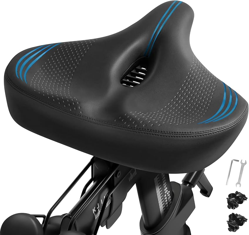Oversized Peloton Bike Seat Cushion – Wide Comfort Saddle for Bike & B