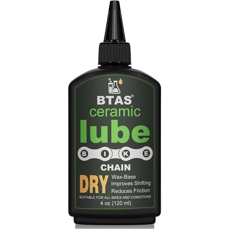 BTAS Ceramic Dry Bike Chain Lube 4oz with UV Tracer for Road & Mountai