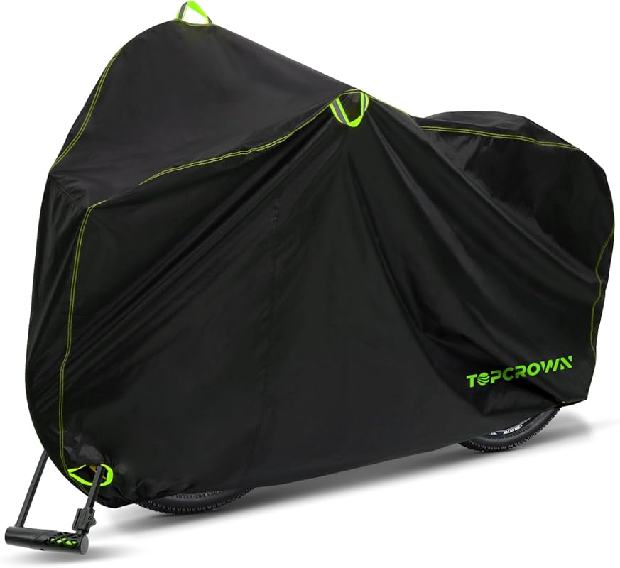 Topcrown Waterproof Bike Cover for 1/2/3 Bikes, 210D UV Dust Wind Proo