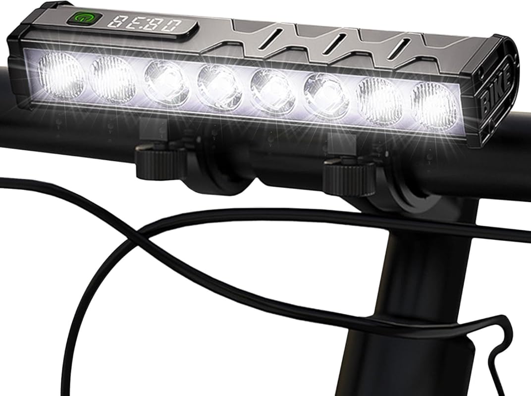 4800 Lumen USB-C Rechargeable LED Headlight for Night Riding, IP65 Wat