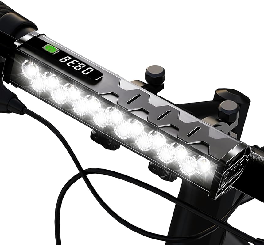 17* LED 4800 Lumen USB-C Rechargeable Waterproof Bicycle Headlight for Night Riding