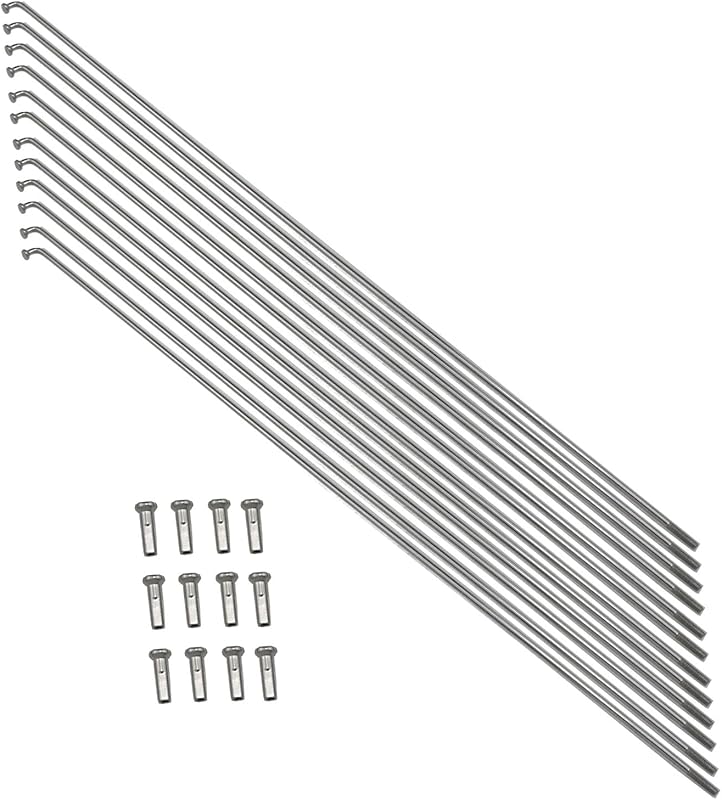 Yukata 260mm Bicycle Spokes, 14G Stainless Steel, MTB Spoke with Nippl