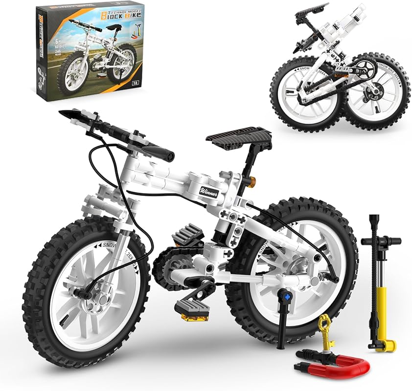 Foldable 1:6 Bicycle Building Blocks Set with 246 PCS STEM Educational