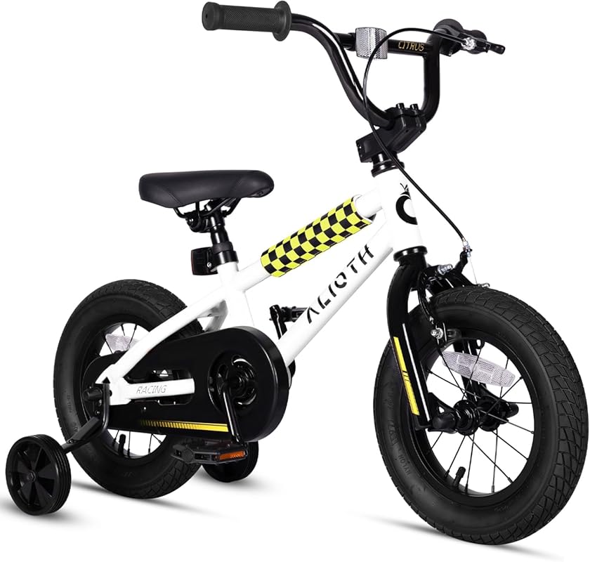 Vollsch BMX Kids Bike with Training Wheels & Kickstand, 12-20 Inch, Ag