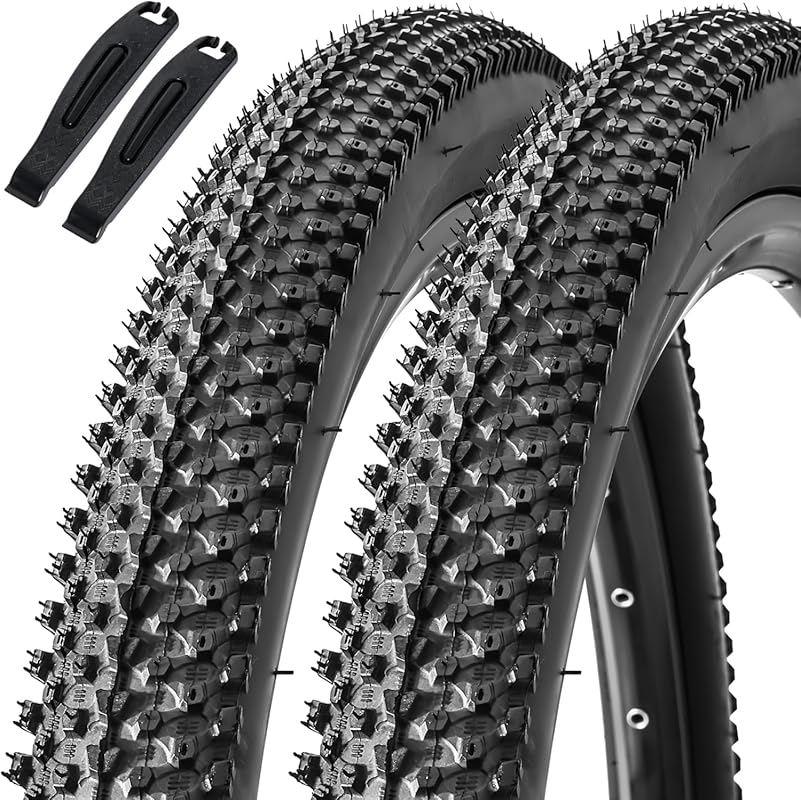 Hapleby Premium 26x1.95 Folding MTB Tires, Puncture-Resistant with Lev