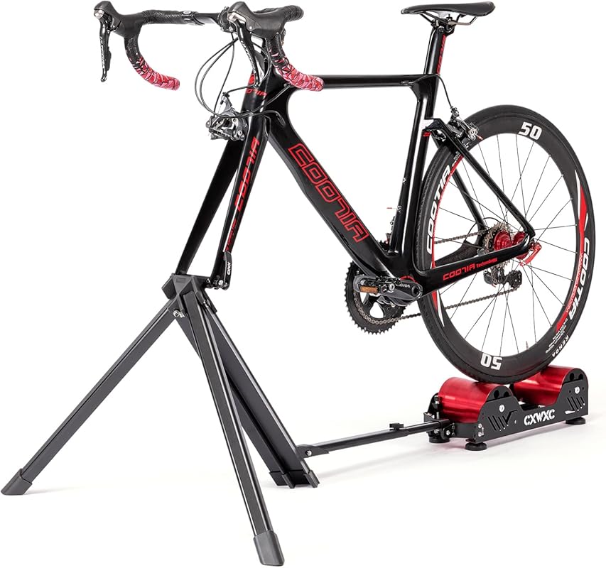 Portable Magnetic Bike Trainer Stand with Adjustable Resistance & Fold