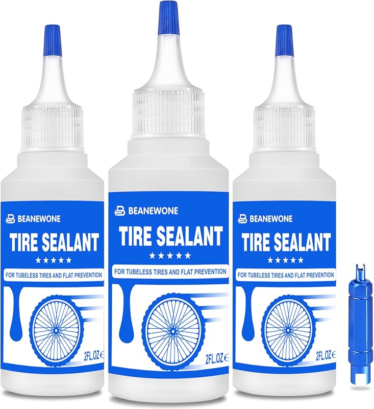 Long-Lasting Tubeless Sealant, 2oz Bottle for MTB, No Tube Removal Nee
