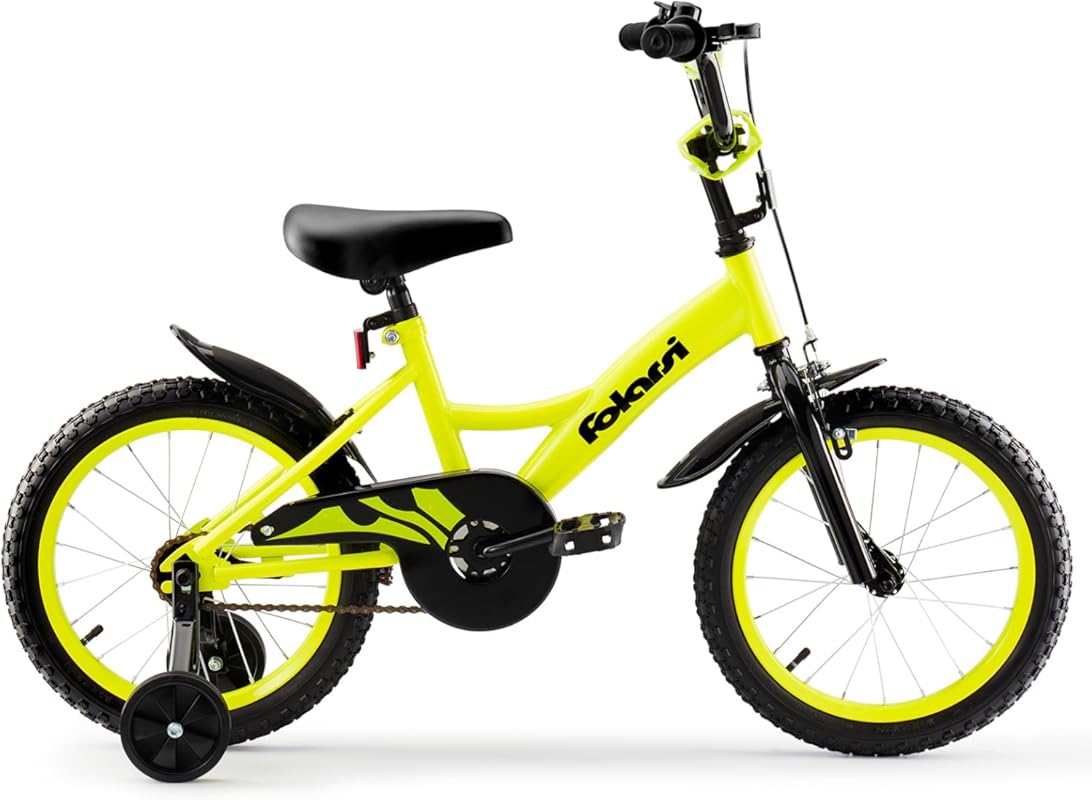 Kids Bicycle 14-18 Inch Boys Girls Bike with Bell & Training Wheels, M