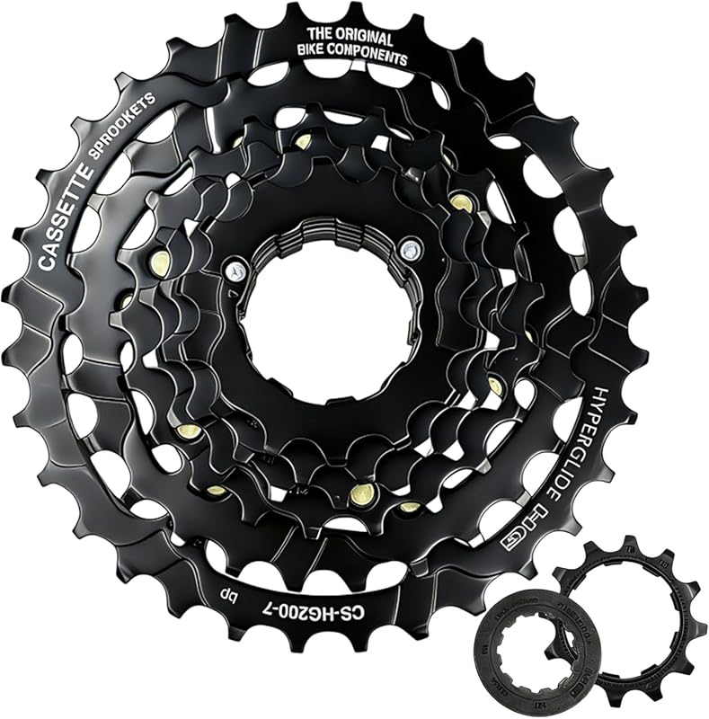 7-Speed Bike Cassette CS-HG200 12-32T Black for Mountain & Folding Bik