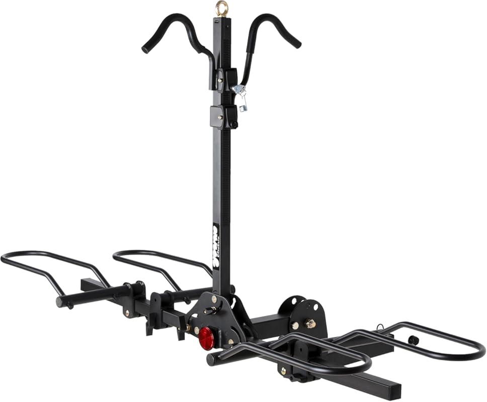 Young 2-Bike Hitch Rack with Lock – Fits Standard, Fat Tire & Electric