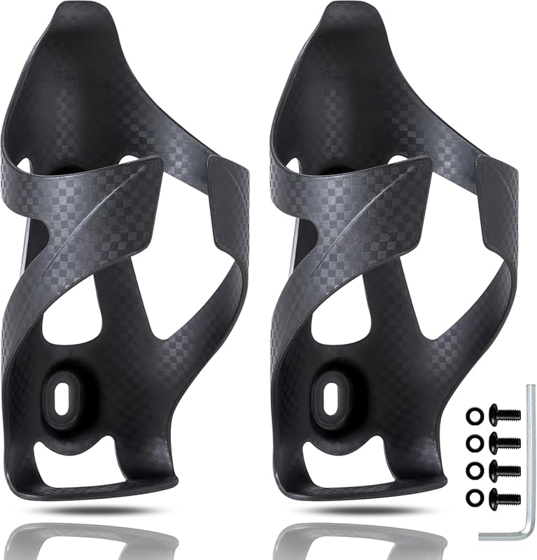 Carbon Fiber Bike Water Bottle Holder for Road, Mountain & Gravel eBik