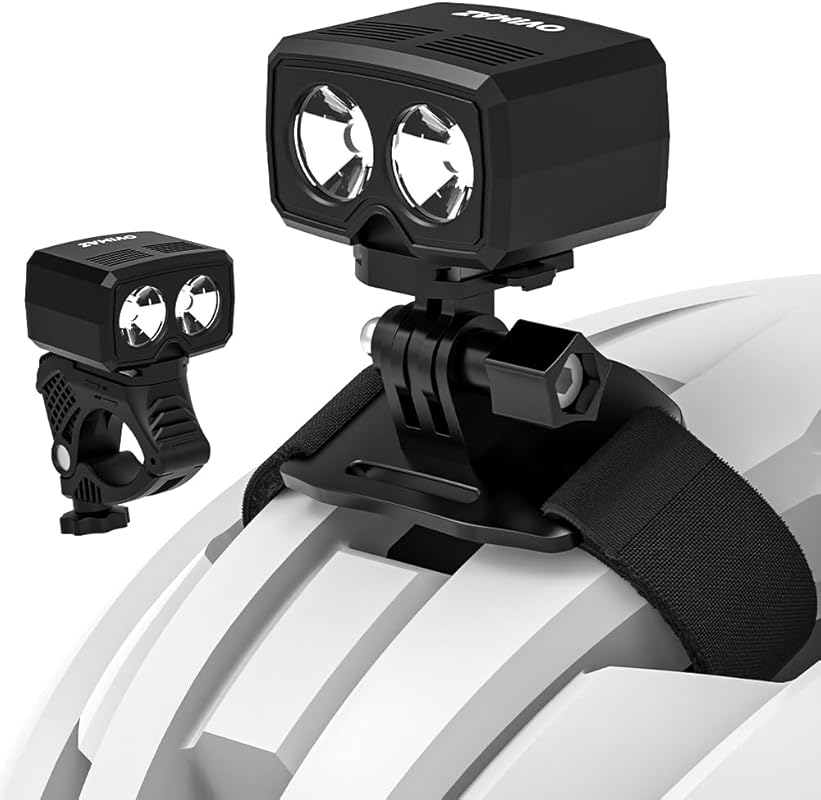 1000 Lumens USB Rechargeable Helmet Light, 5 Modes, Waterproof Bicycle
