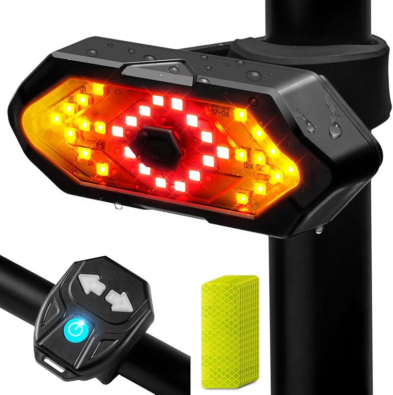 USB Rechargeable Bike Turn Signal Light: 120 Lumens, Ultra Bright LED