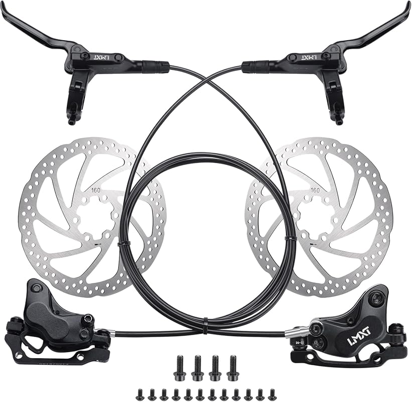 TOBWOLF Upgrade 4-Piston Hydraulic MTB Brake Kit with 160mm Rotors & C