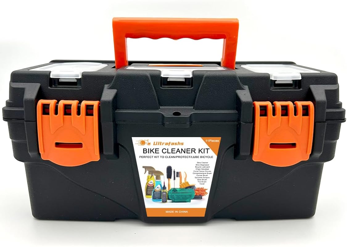 Complete Bike Maintenance Kit with Degreaser, Lube, Scrubber & Brushes