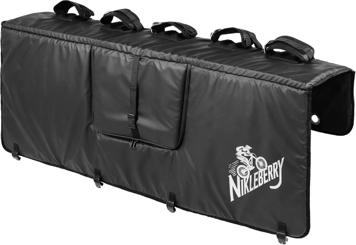 Waterproof Tailgate Pad for 5 Bikes & E-Bikes – Storage Pockets & Came